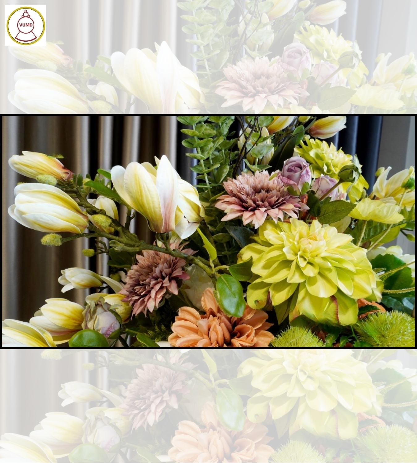 Bình hoa trang trí bàn ăn: Làm mới không gian bếp