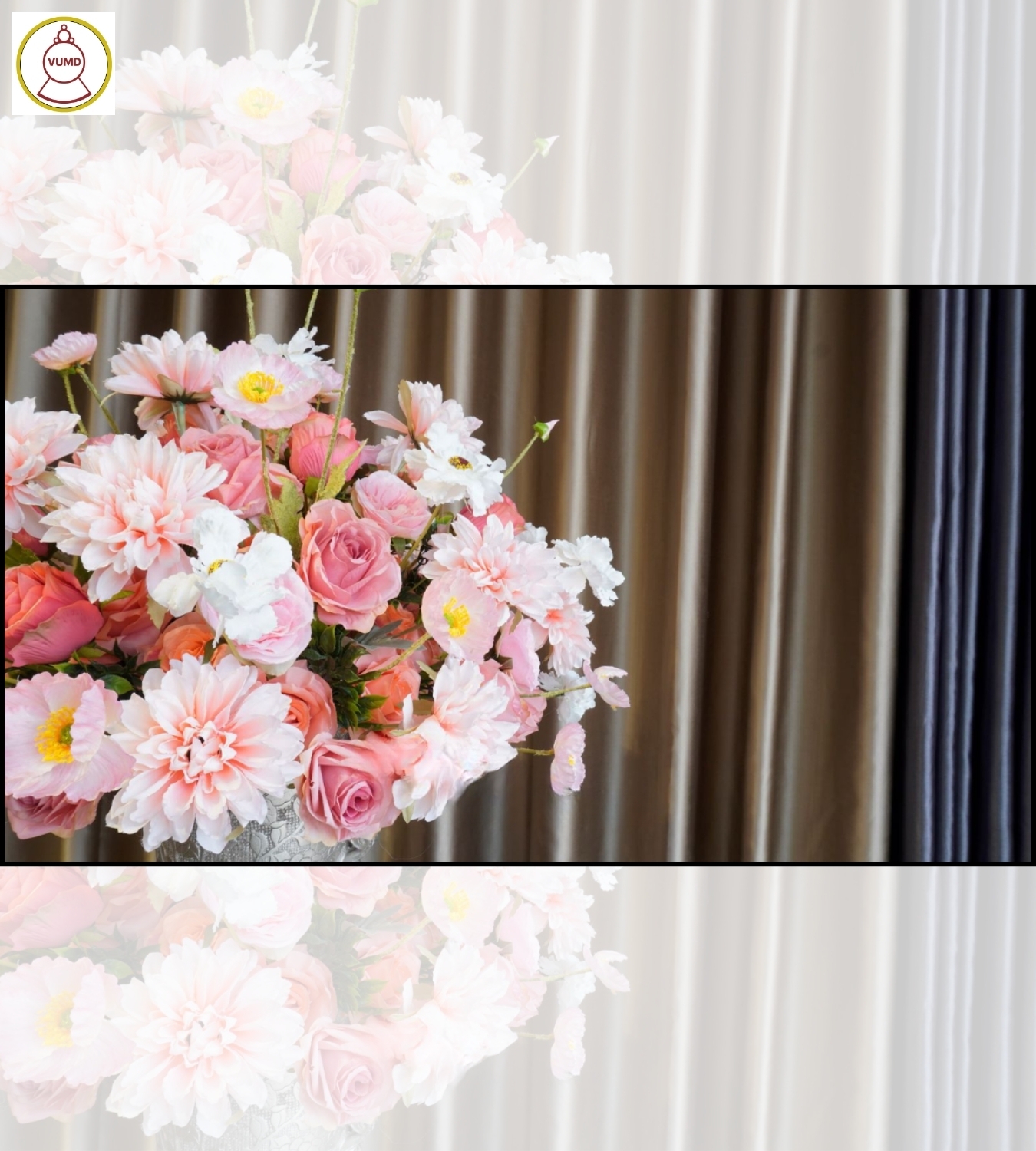 Bình hoa trang trí tông hồng hot