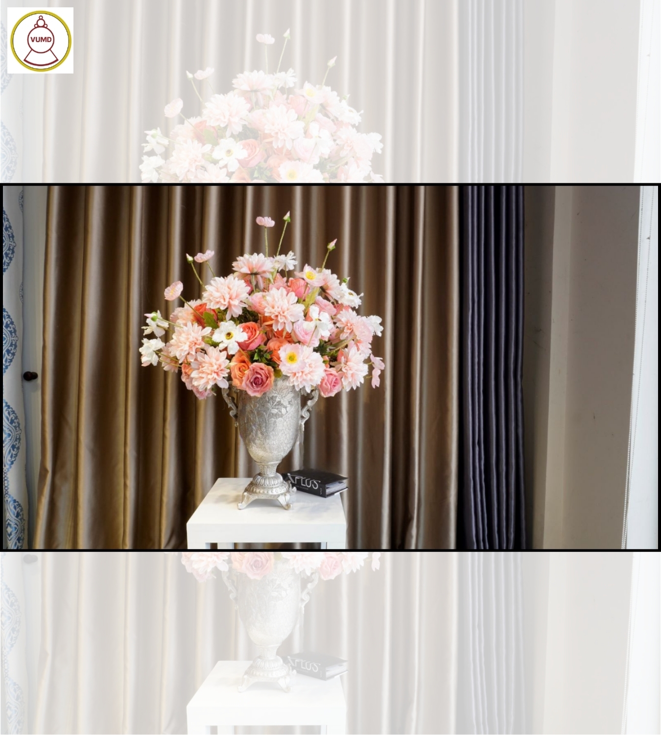 Bình hoa trang trí tông hồng hot