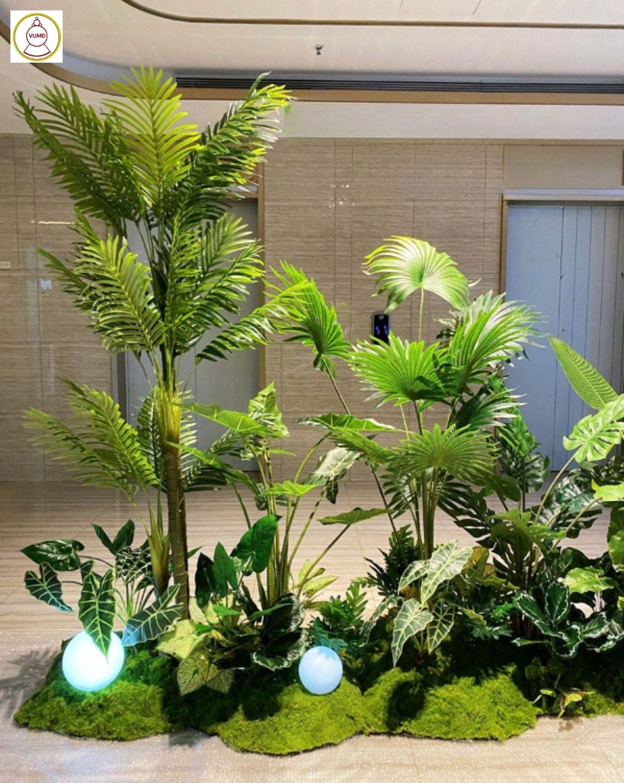 Cây xanh giả trang trí nhà