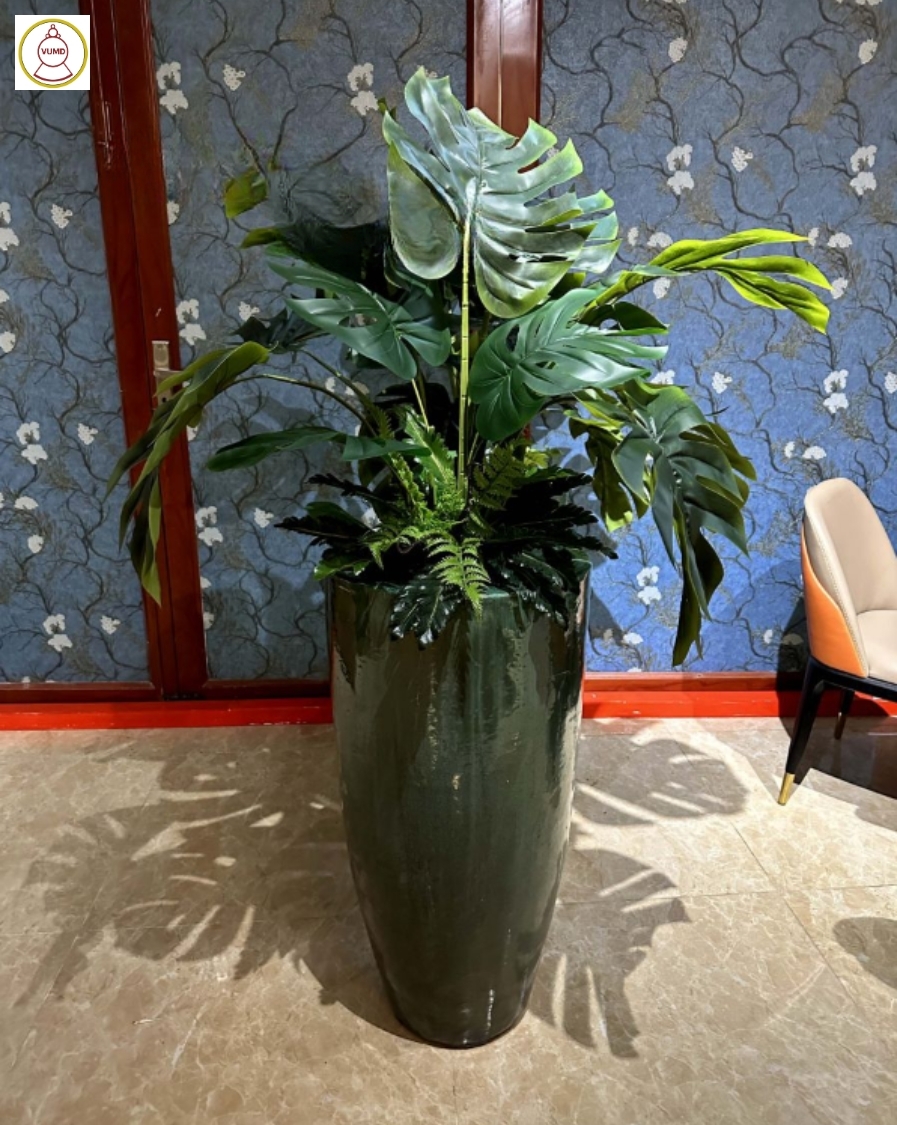 Chậu cây giả trang trí phòng khách