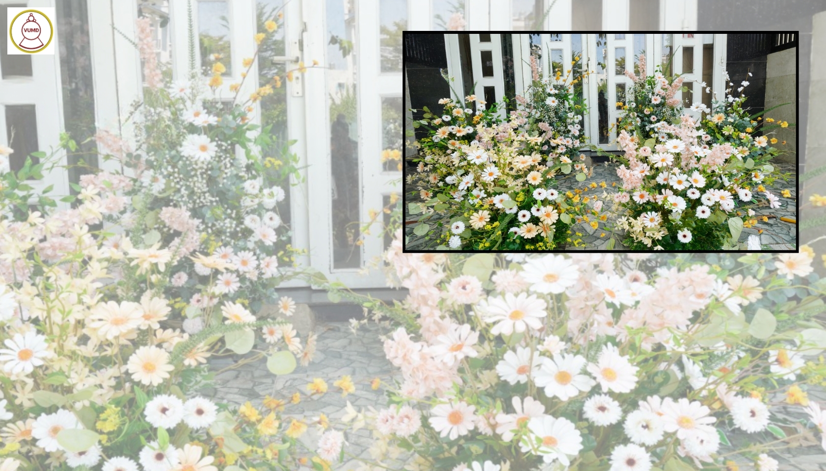 Hoa trang trí đám cưới, quán cafe, studio 2024