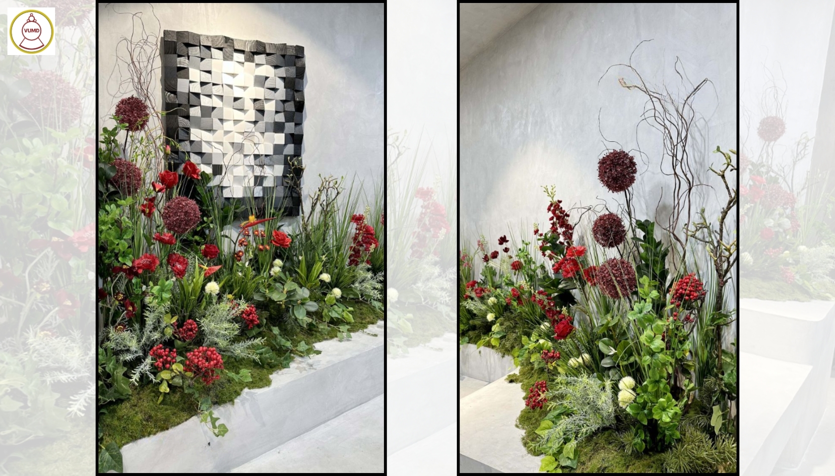 Hoa trang trí đám cưới, quán cafe, studio xu hướng 2024