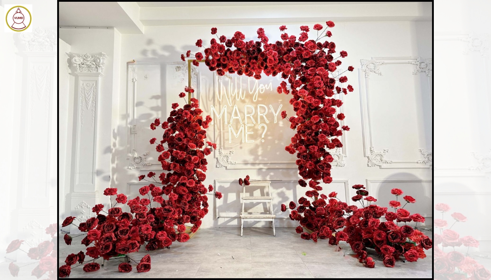 Hoa trang trí đám cưới, không gian nhà, studio