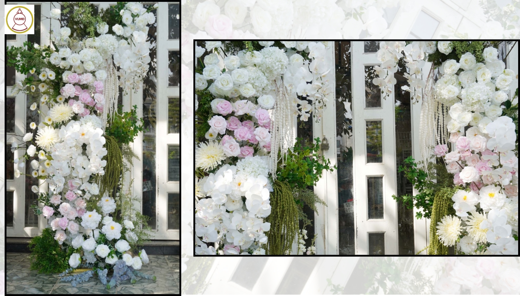 Hoa trang trí đám cưới, không gian nhà, studio 2024