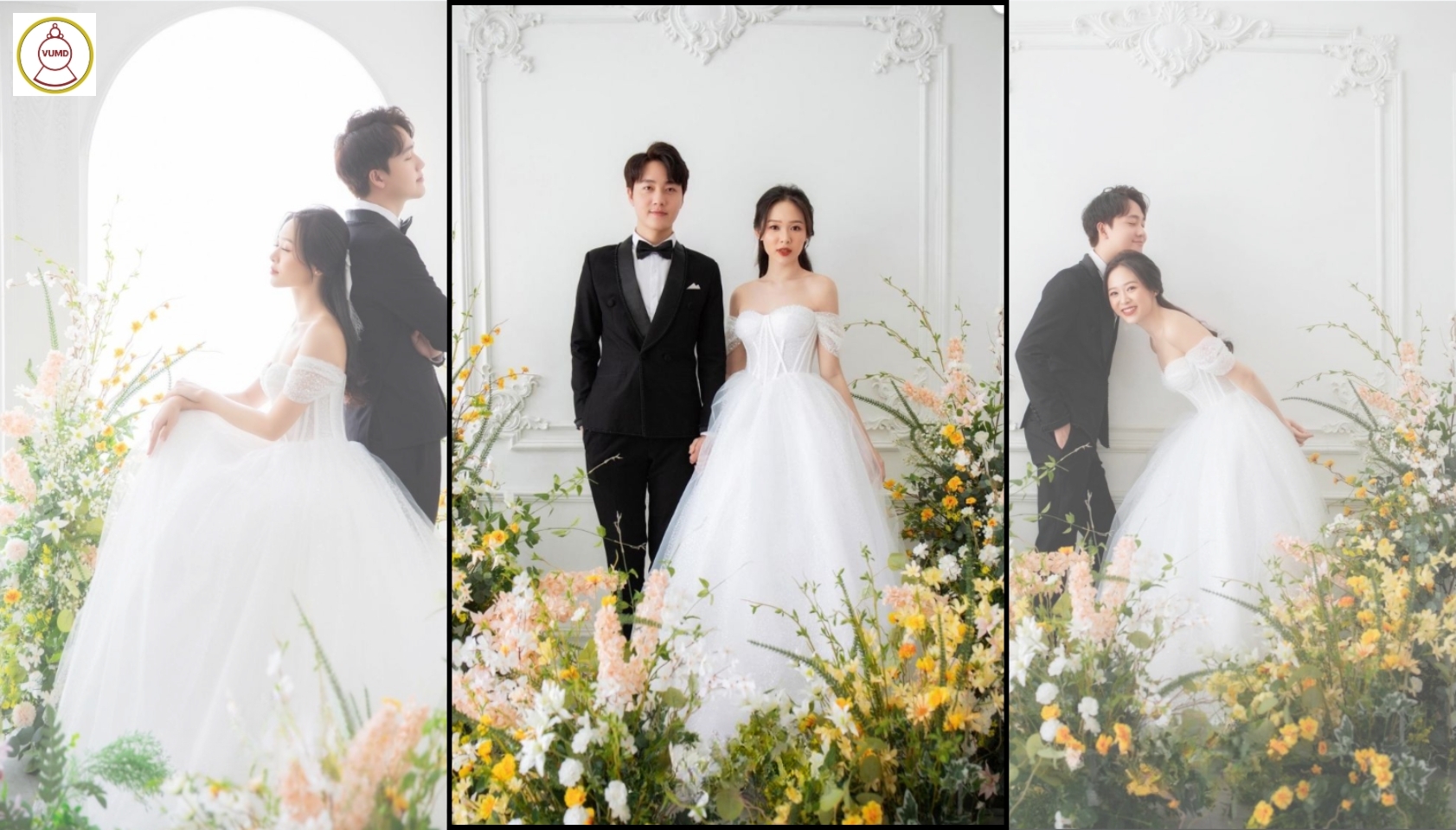 Hoa trang trí đám cưới, không gian nhà, studio đẹp