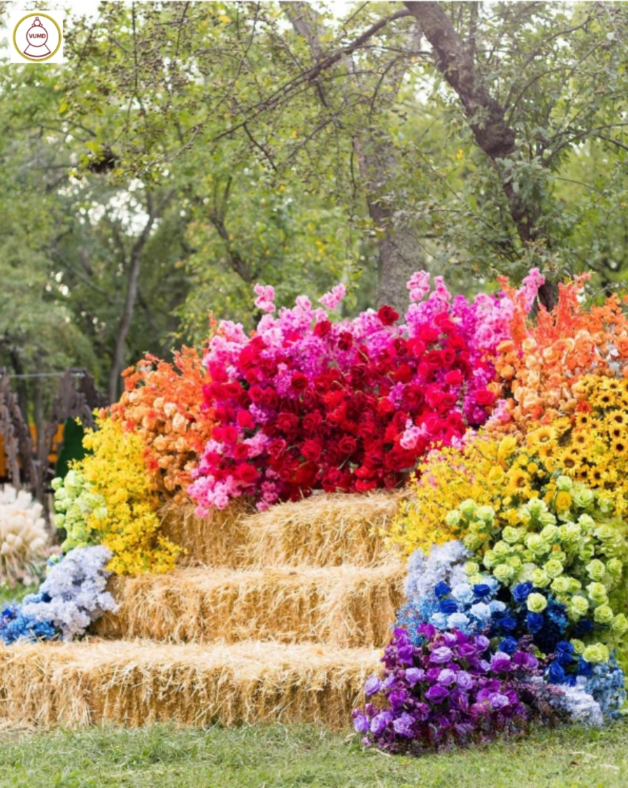 Hoa trang trí đám cưới, không gian nhà, studio chất lượng