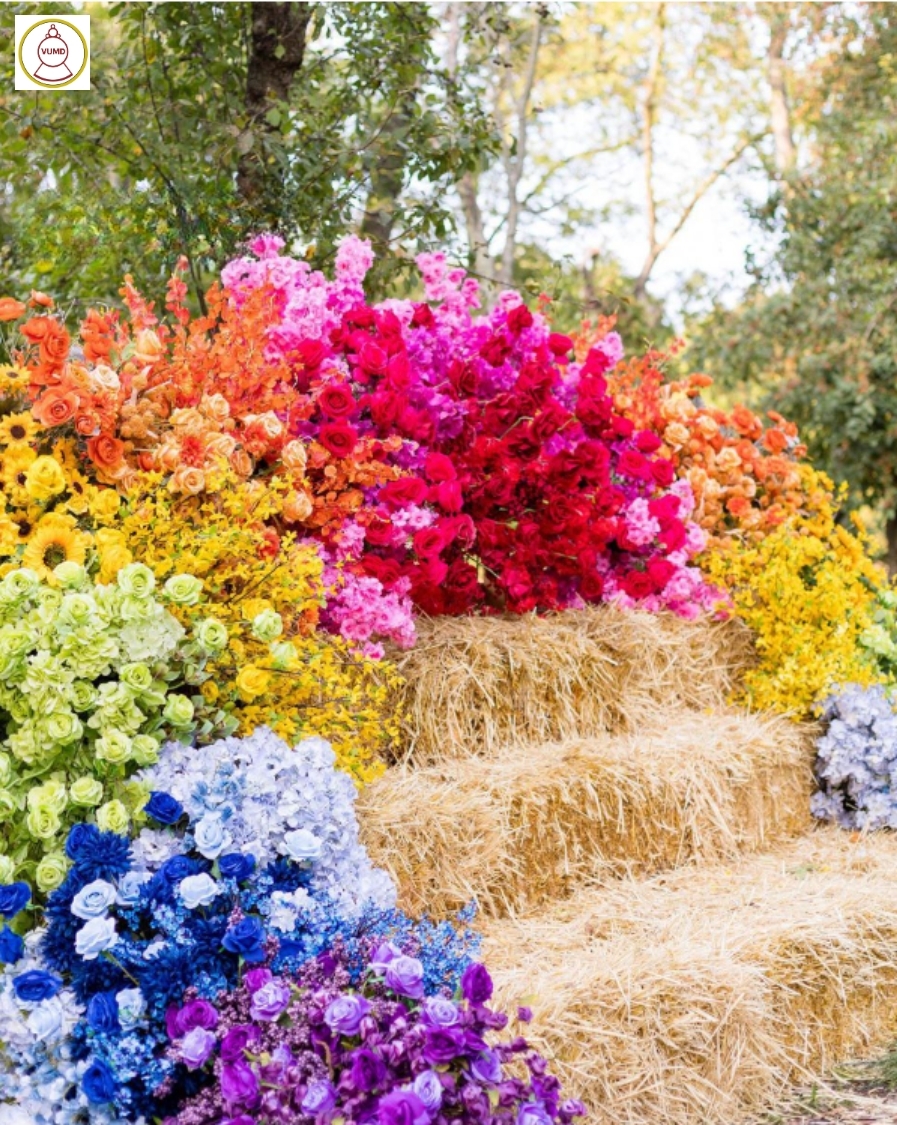 Hoa trang trí đám cưới, không gian nhà, studio chất lượng