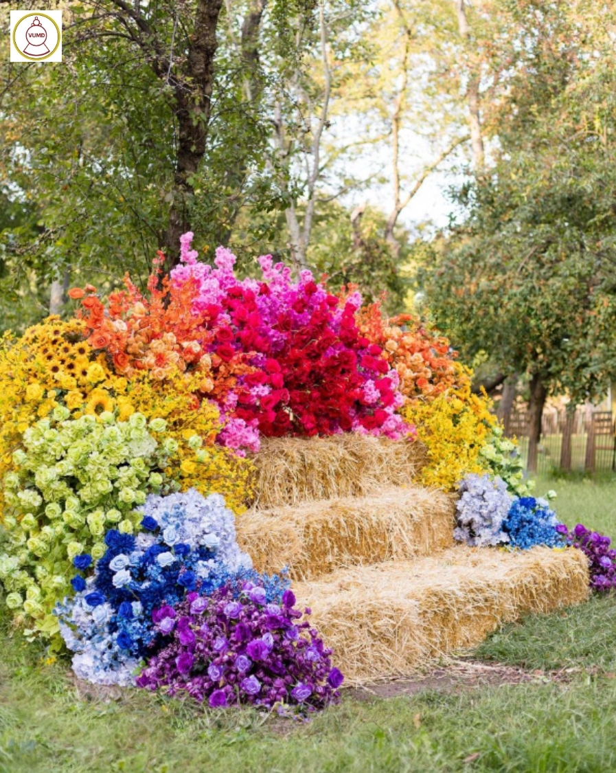 Hoa trang trí đám cưới, không gian nhà, studio chất lượng