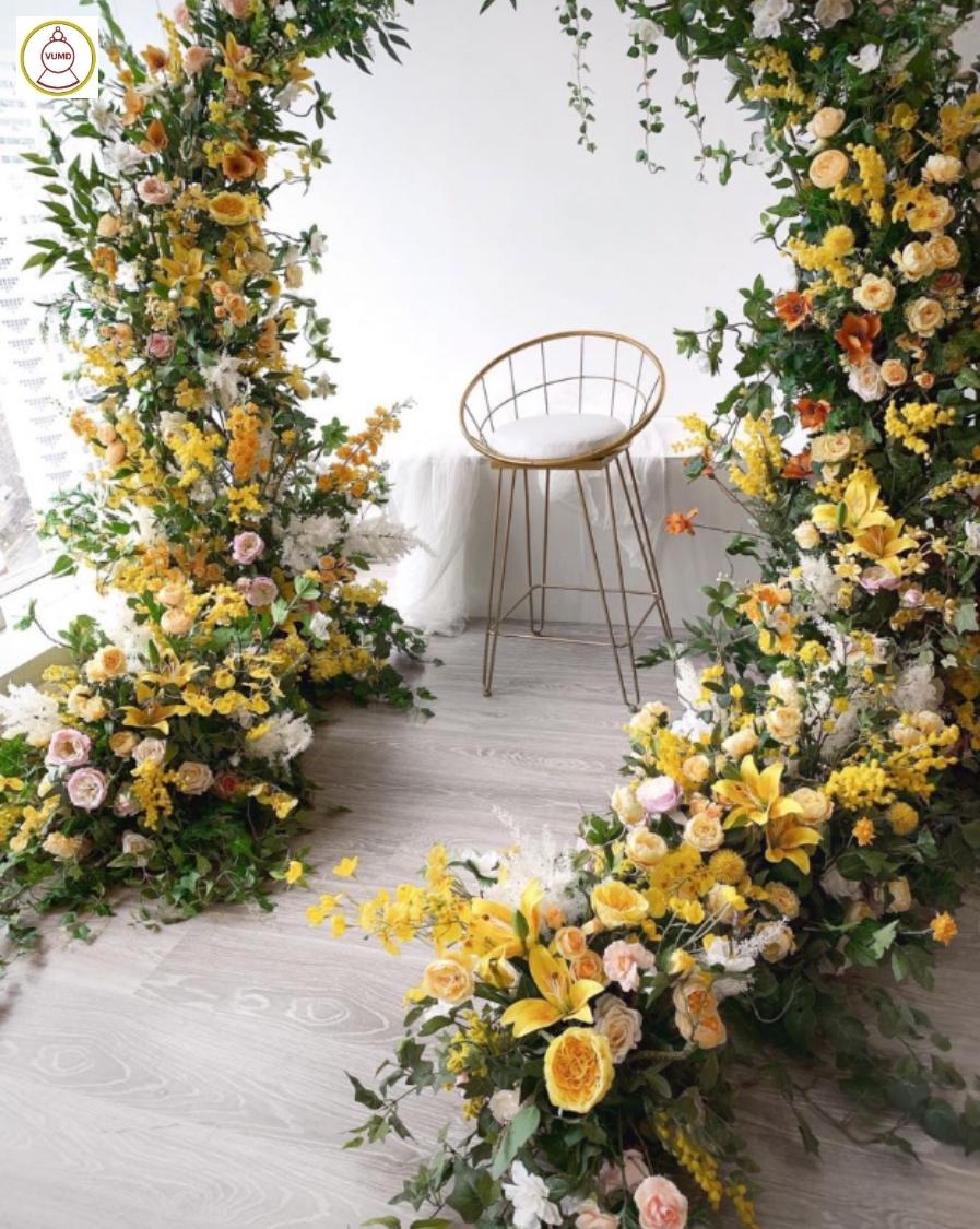 Hoa trang trí đám cưới, không gian nhà, studio xu hướng 2024