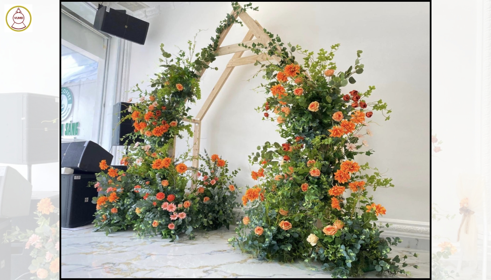 Cổng hoa trang trí đám cưới, studio
