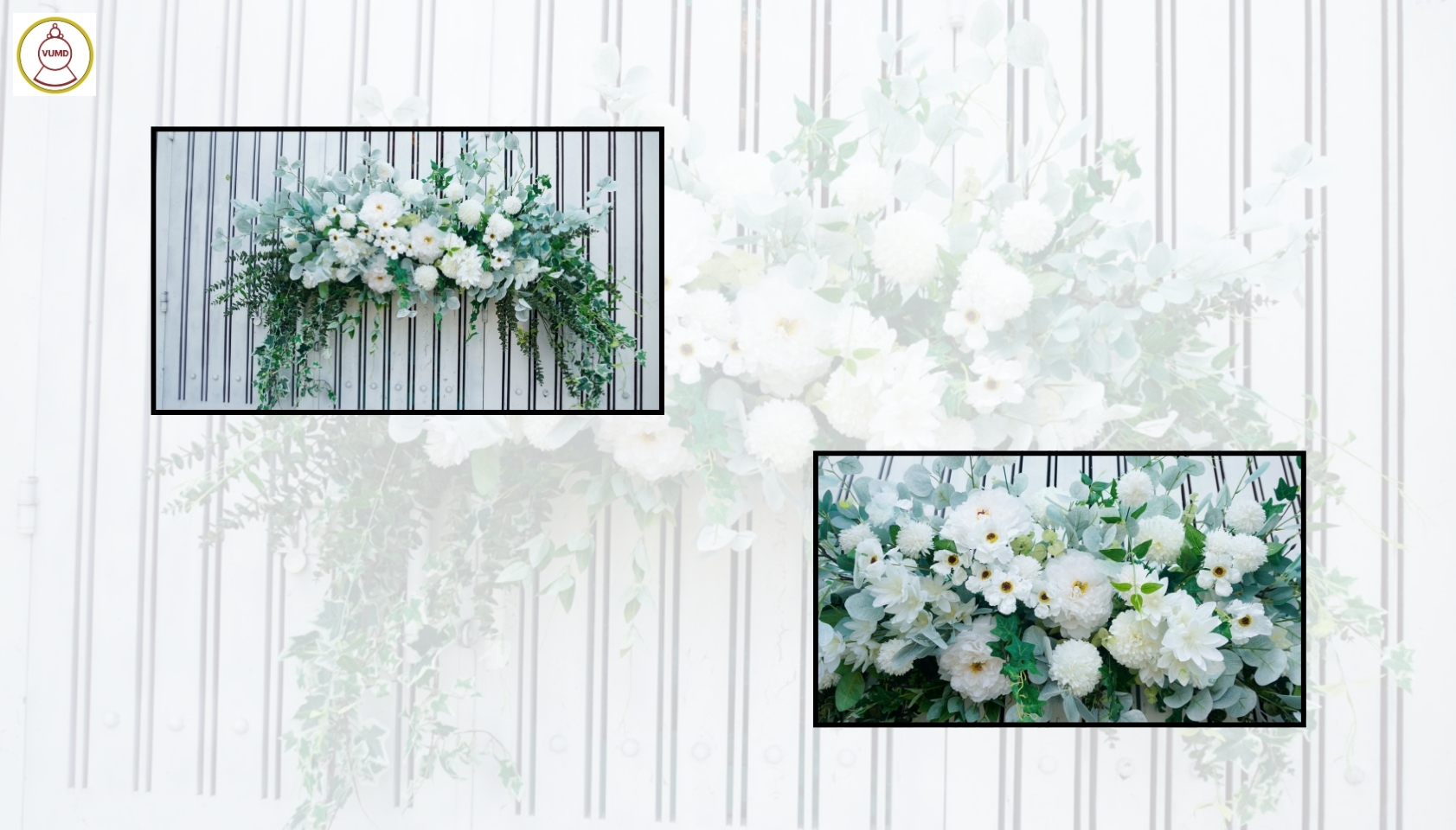 Line hoa gắn tường đám cưới hot 2024