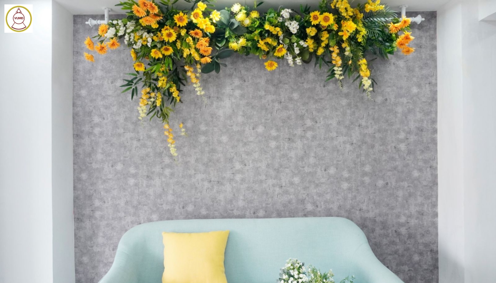 Line hoa gắn tường đám cưới hot