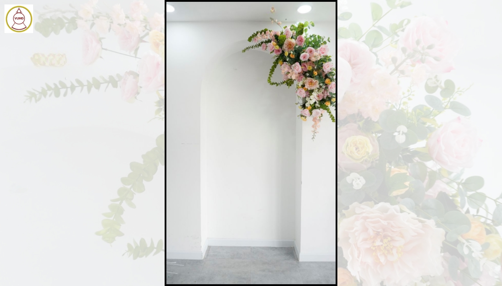 Line hoa treo trường làm đẹp nhà