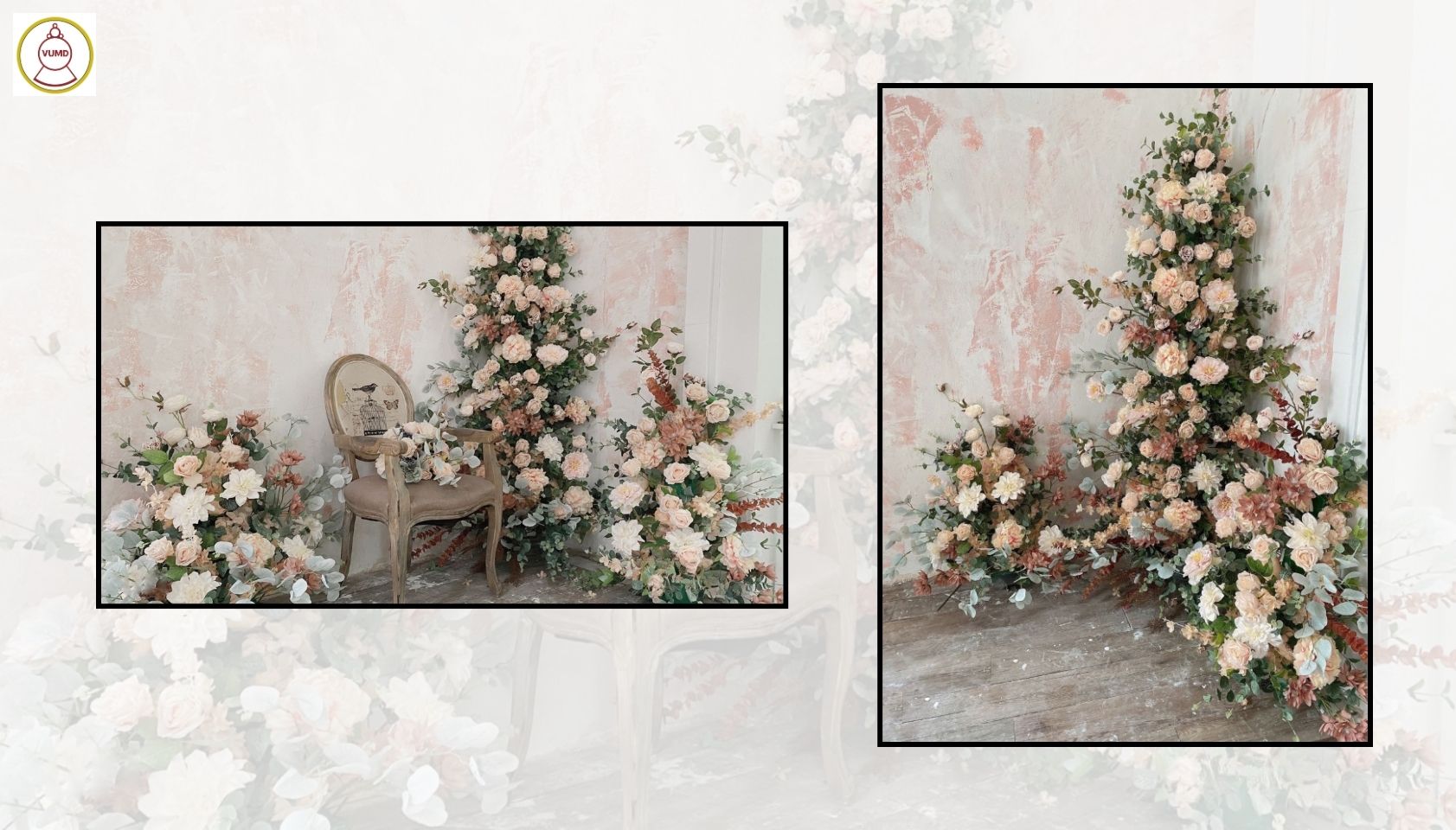 Mẫu hoa trang trí studio chụp ảnh cưới hot