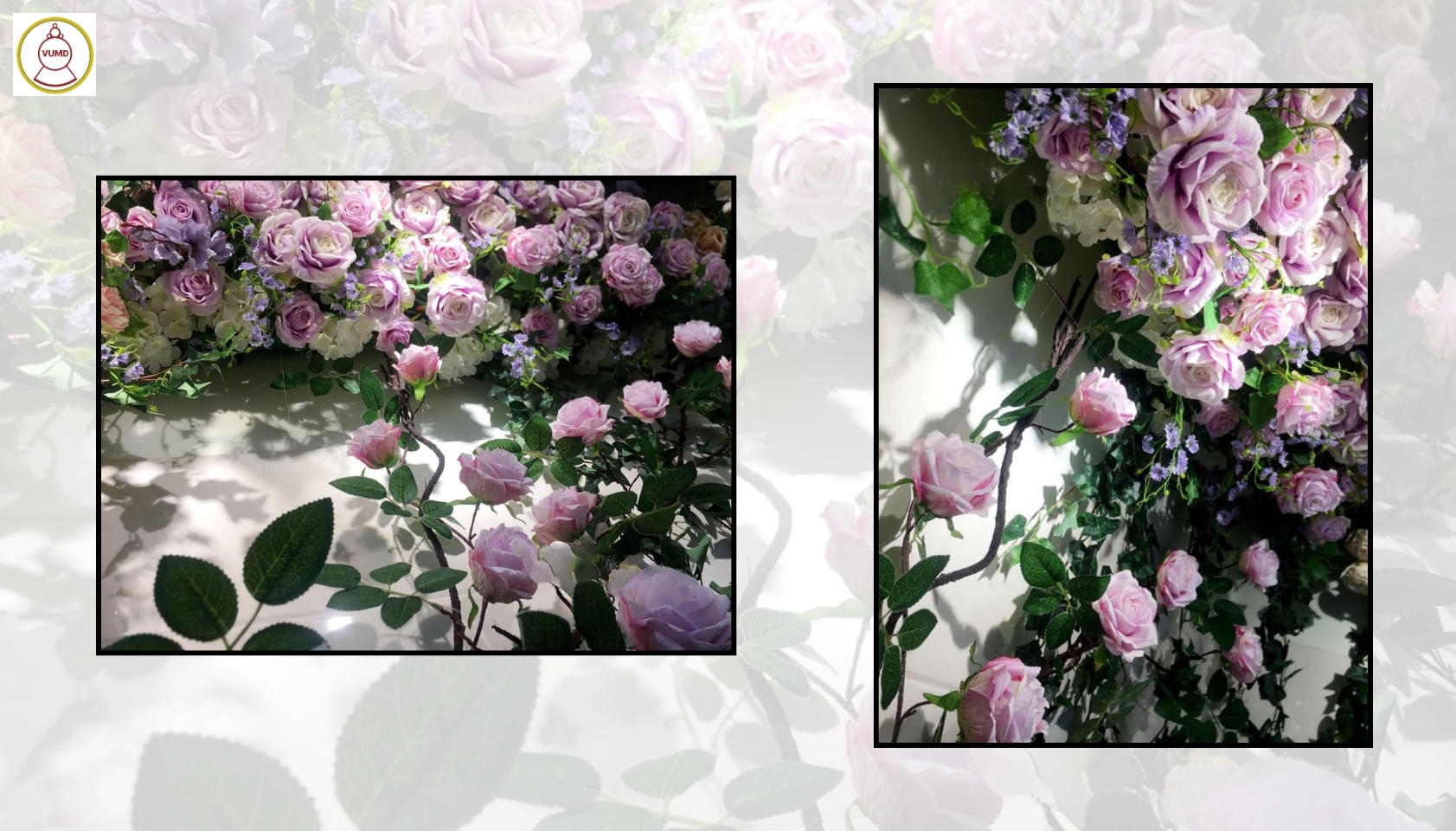 Mẫu hoa tím trang trí đẹp