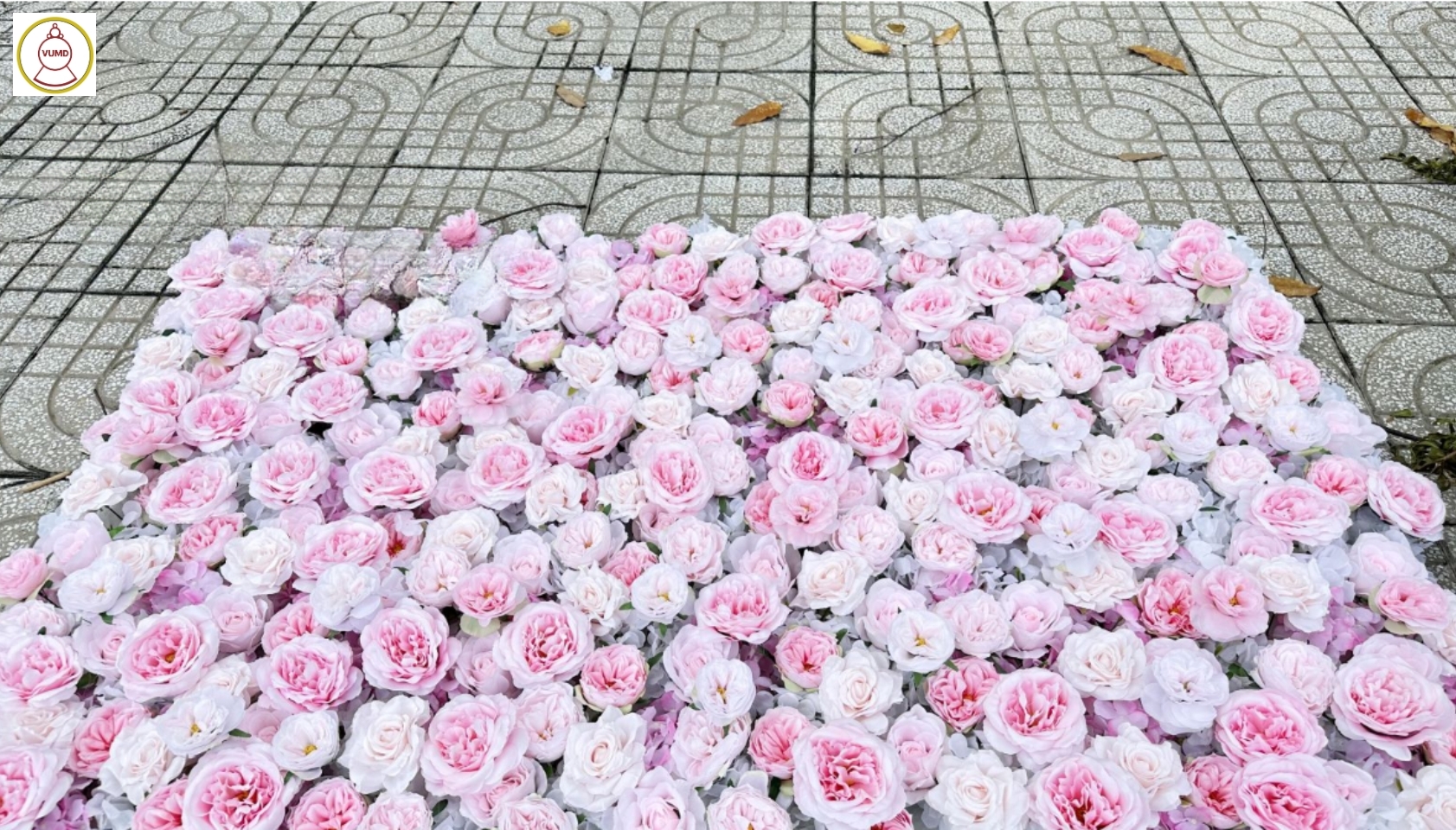 Hoa nhựa trang trí vách tường