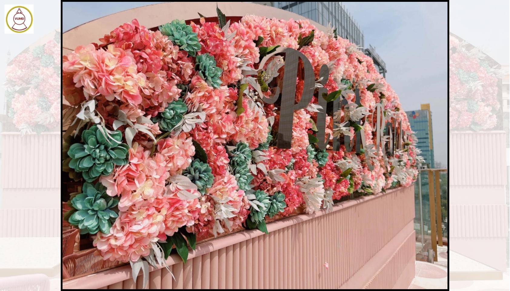 Tường hoa lụa nhân tạo