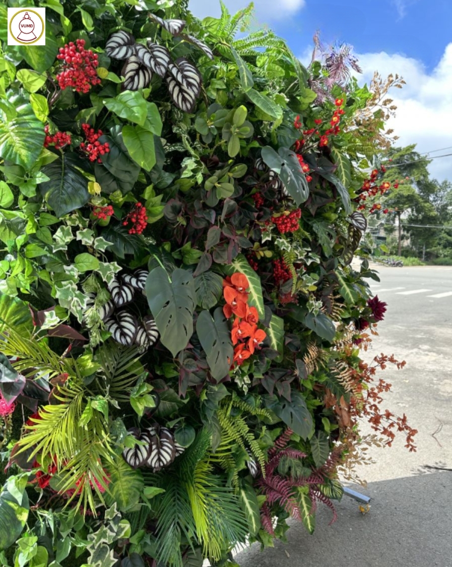 Tường cỏ nhân tạo giả