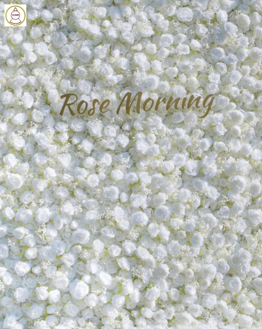 Tường hoa hồng nhân tạo trắng