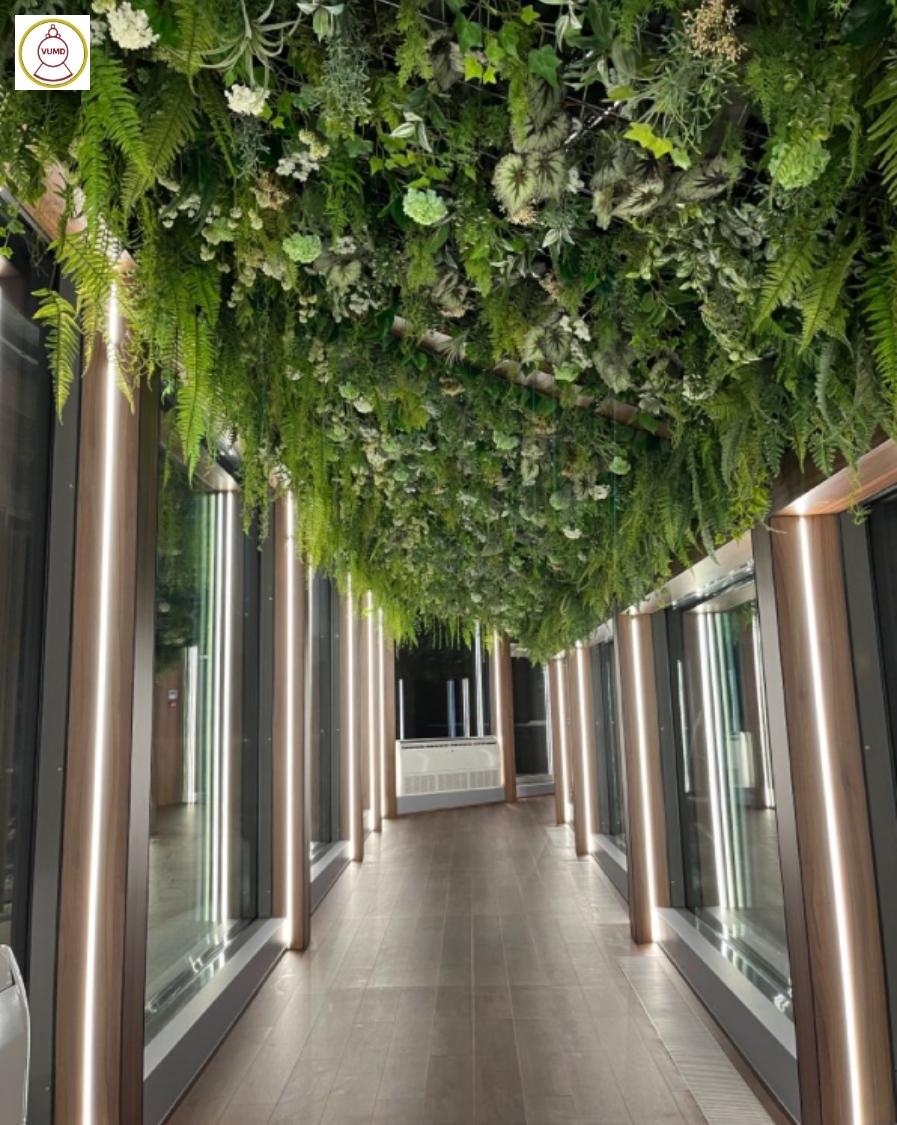 Cây nhân tạo trang trí trần nhà