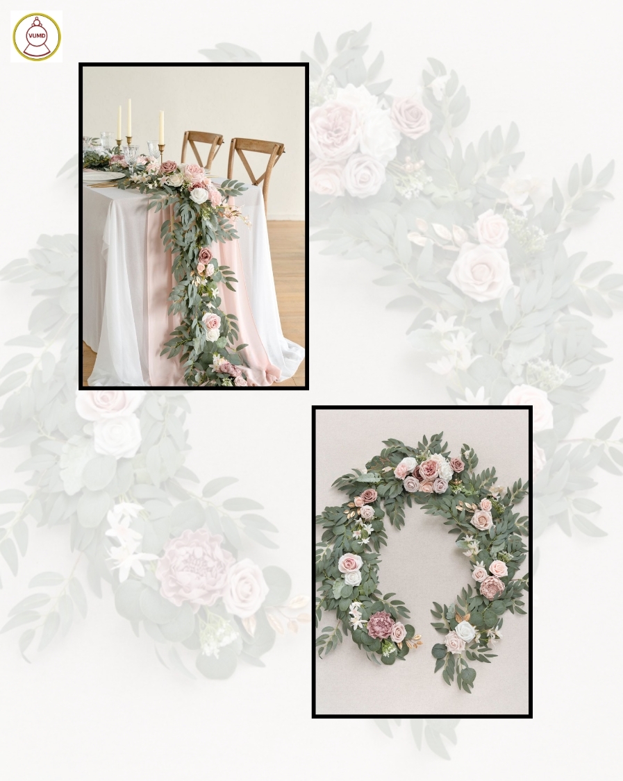 Dây hoa trang trí bàn