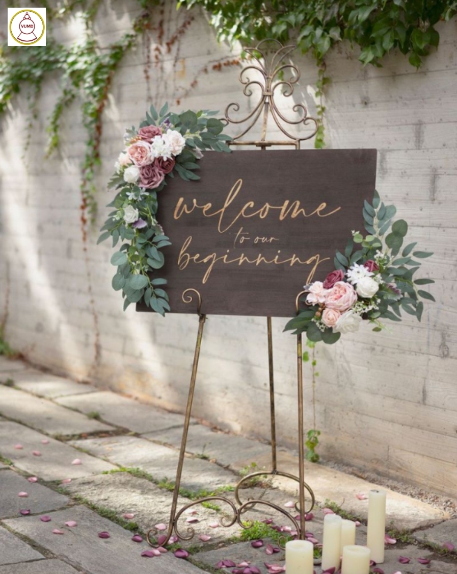 Nơ hoa trang trí giá đỡ