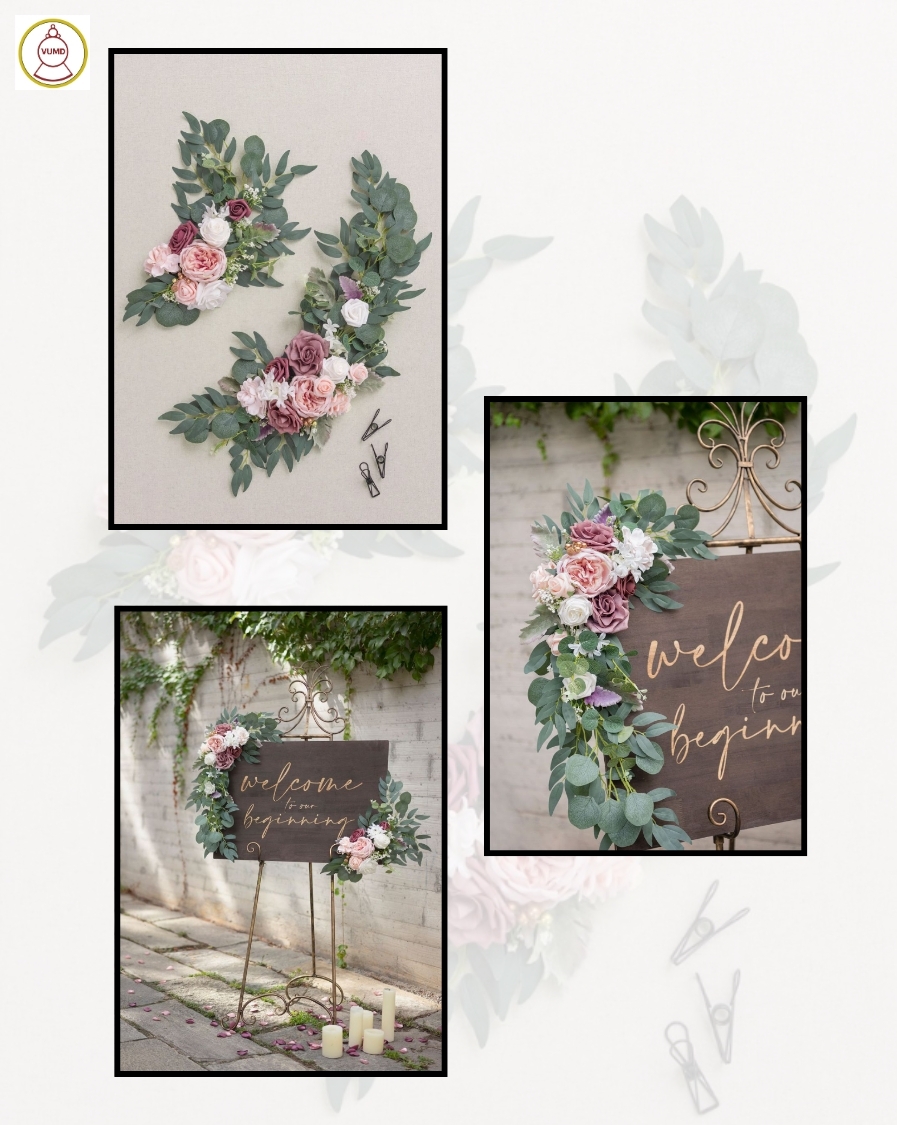 Nơ hoa trang trí giá đỡ