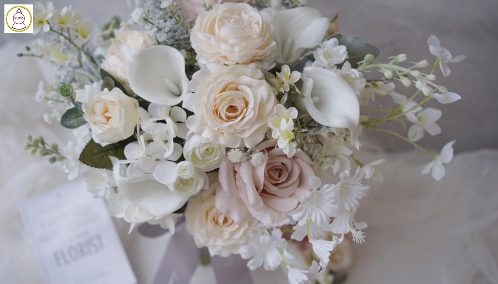 Hoa cô dâu bằng lụa cao cấp