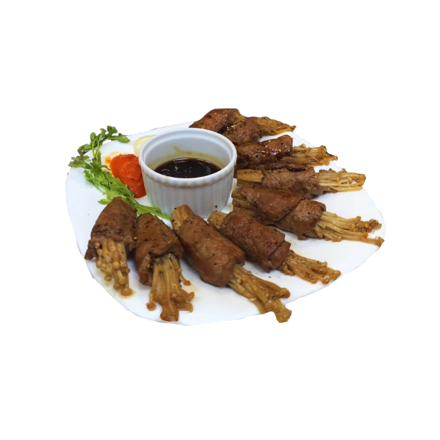 Bò cuôn nấm kim châm