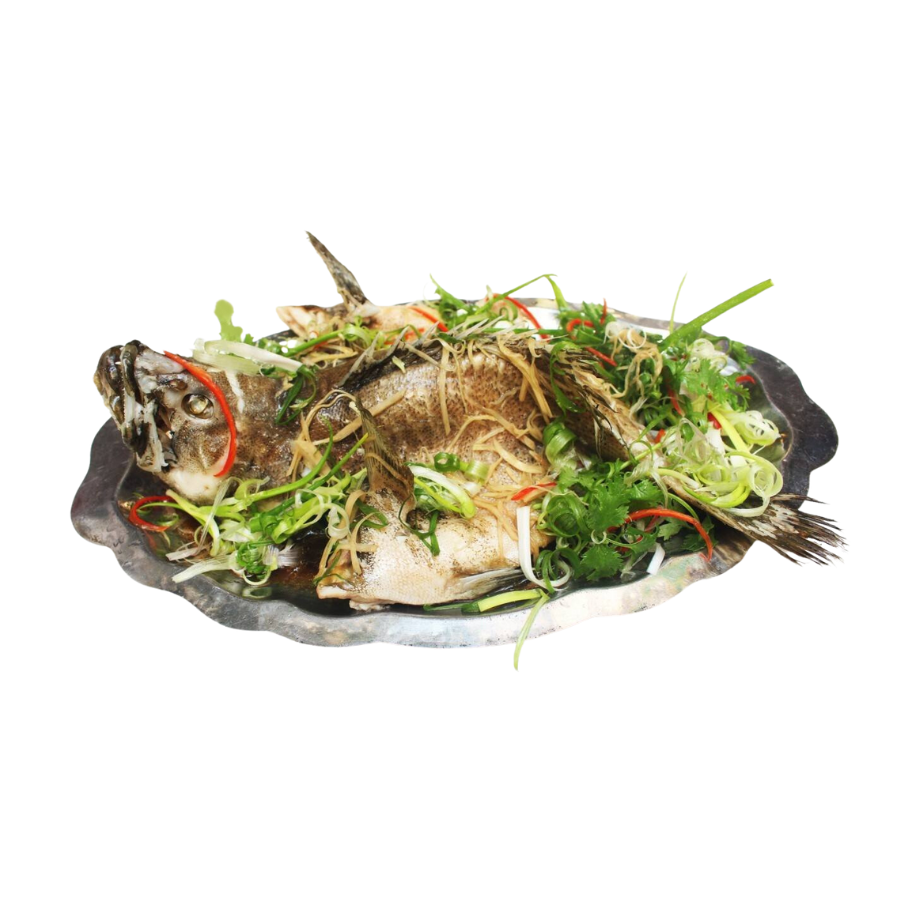 Cá bống mú hấp Hong Kong