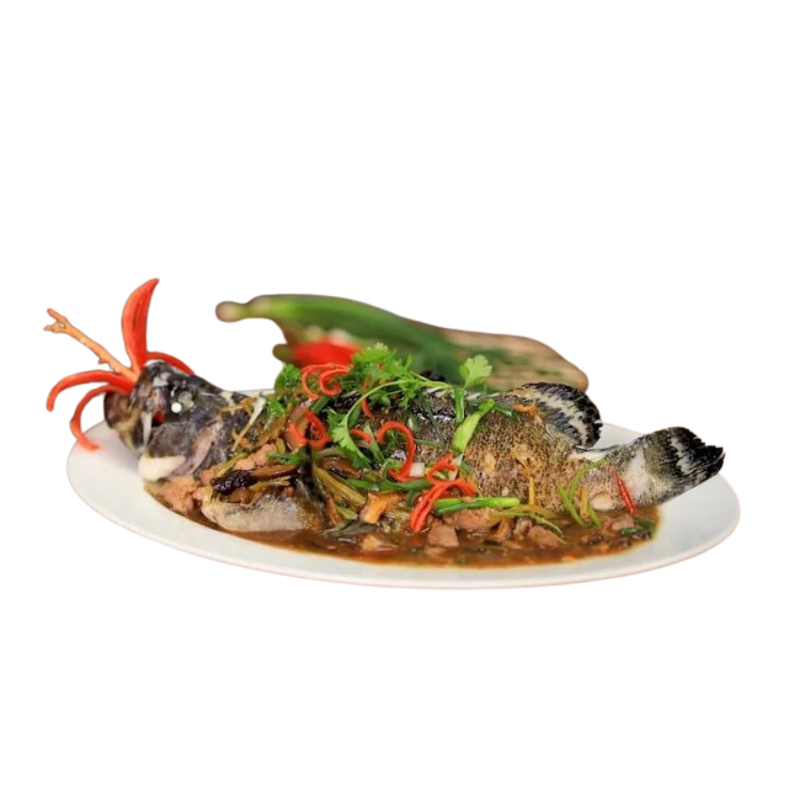 Cá bống mú hấp tàu xì