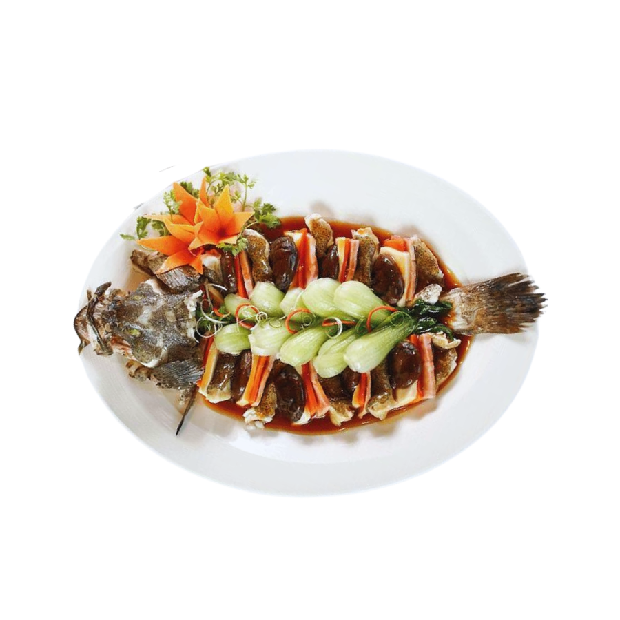 Cá chẽm hấp kỳ lân