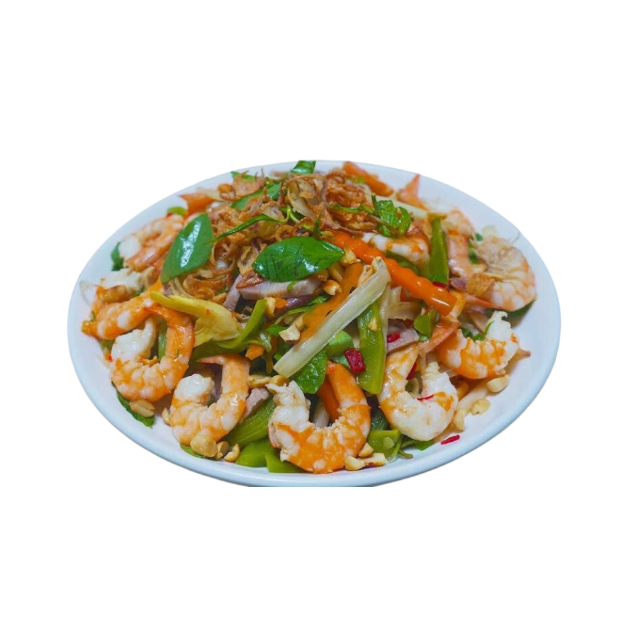 Gỏi rau tiến vua tôm thịt